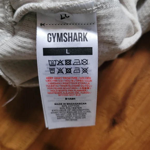 Gymshark Cream Athletic Shorts Lightweight Elastic Waist - Picture 6 of 6